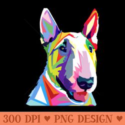 bull terrier pop art dog lover gifts - digital png files