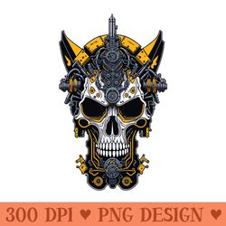 mecha skull s01 d12 - downloadable png