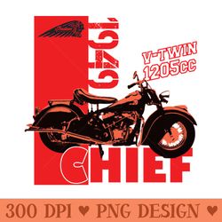 vintage bike chief - instant png download