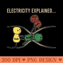 electricity explained - digital png graphics