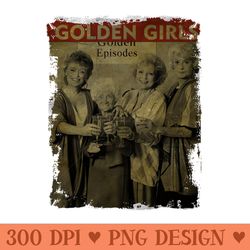 texture art- golden girls - retro style - png download website