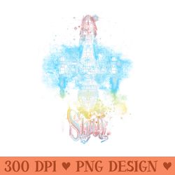 shiny space ship - rainbow version - transparent png
