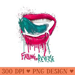 pink lipstick falling in reverse the rest gift for fans and lovers - png clipart