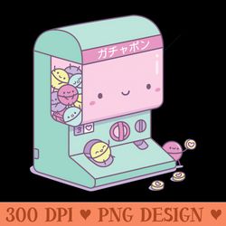 cute japanese gachapon capsule toy machine - high-quality png download