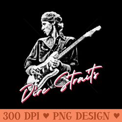 dire straits retro faded style fan design - png download pack