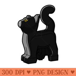 lego cat black - high quality png