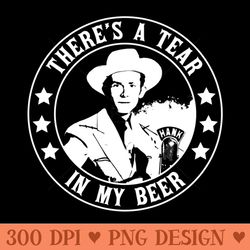hank williams sr - there's a tear in my beer - png illustrations