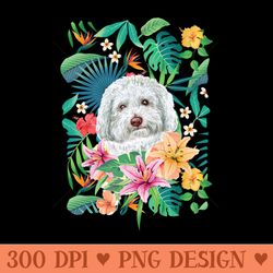 tropical white toy poodle - png download store