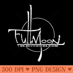 full moon records - downloadable png