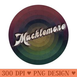 retro vintage circle macklemore - digital png download