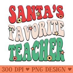 santa's favorite teacher - png image downloads