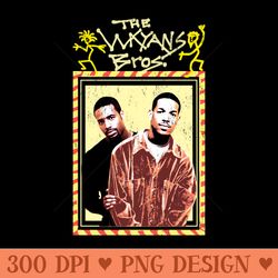 retro wayans bros original fanart design - digital png download