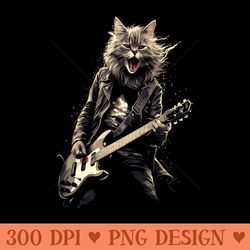 rock u0026 roll music concert festival cat rock guitar - download png graphics