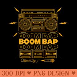 boom box gold - digital png art