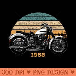 1968 harley-davidson xlch vintage motorcycle design - sublimation png designs