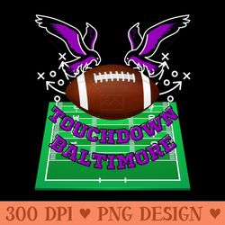touchdown baltimore game day design - premium png downloads