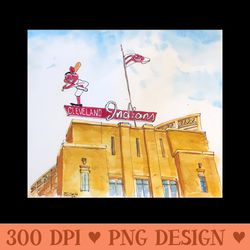 old municipal stadium cleveland indians - digital png files