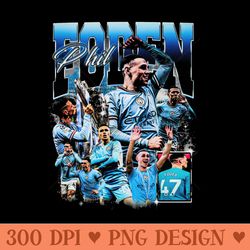 phil foden retro bootleg - sublimation png