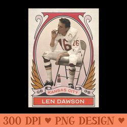 len dawson vintage football card - png graphics