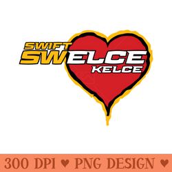 swift kelce love chiefs - digital png graphics