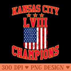 super bowl lviii champions kansas city chiefs - digital png download