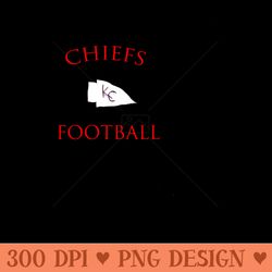 chiefs football logo drawing - png file download