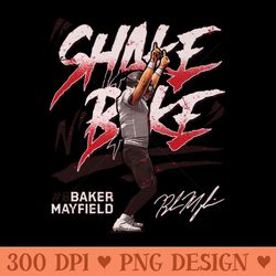 baker mayfield tampa bay shake n bake - sublimation png