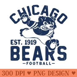 vintage chicago bears 3 by buck tee - png design downloads