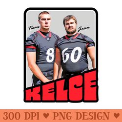 the kelce brothers trading card - png download pack