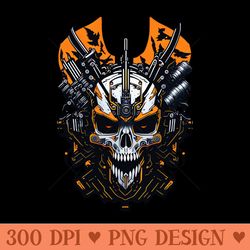 mecha skull s02 d73 - digital png art