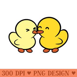 duckie and duck kiss -