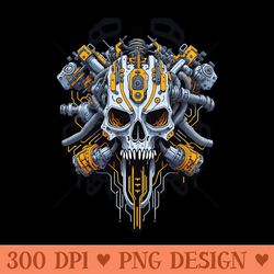 mecha skull s01 d14 - download png graphics