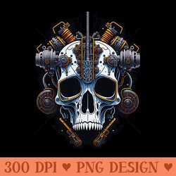 mecha skull s03 d01 - png design downloads