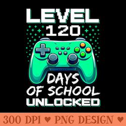 video student 120th day teacher 120 days of school - png file download