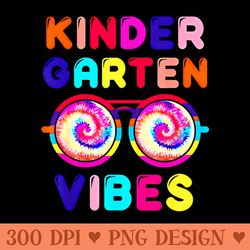 back to school kindergarten vibes tie dye sunglasses - png image downloads