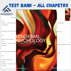 test bank for abnormal psychology 6th edition | all chapters