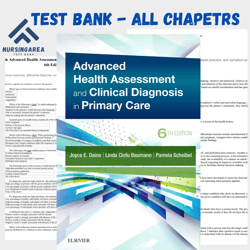 test bank for advanced health assessment and clinical diagnosis in primary care 6th edition | all chapters