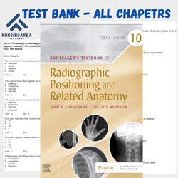 bontragers textbook of radiographic positioning and related anatomy 10th edition | all chapters