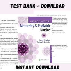 test bank for introductory maternity and pediatric nursing 4th edition nancy t. hatfield | all chapters