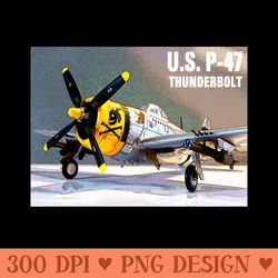 u.s. p-47 thunderbolt - premium png downloads