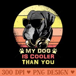 my dog is cooler than you bling - instant png download