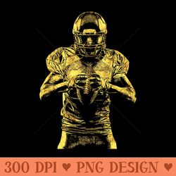 football player unique abstract artwork style for all the gridiron fans -