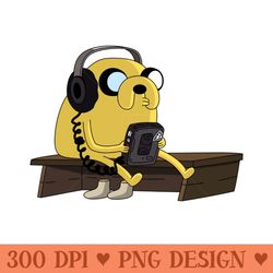jake the dog listening music - downloadable png