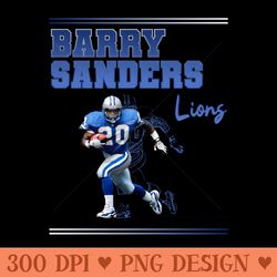 barry sanders lions - digital png files