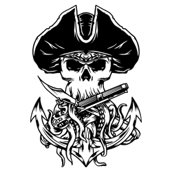 pirate skull svg, pirate svg, pirate ship svg, skull octopus svg, pirate skull clipart