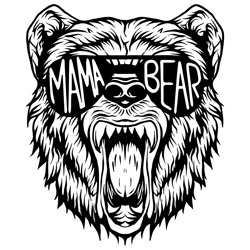 mama bear svg, mama bear face svg, bear with glasses svg, mama bear with sunglasses svg 2