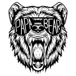 papa bear svg, papa bear face svg, bear with glasses svg, papa bear with sunglasses svg