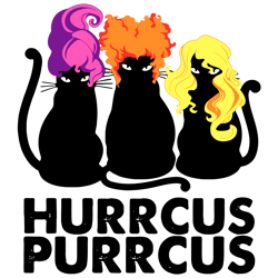 cats hurrcus purrcus svg,svg, cat mashup hocus pocus svg,witches halloween svg,svg cricut, silhouette svg files
