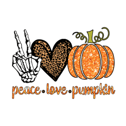 peace love pumpkin svg, hand bone svg, heart svg, pumpkin svg, pumpkin shirt, pumpkin gift, halloween pumpkin svg