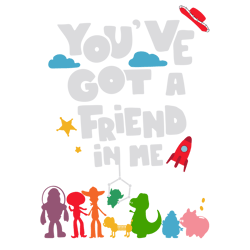 youve got a friend in me svg, disney svg, disney movie svg, toy story svg, cartoon svg, woody svg, dinosaur svg